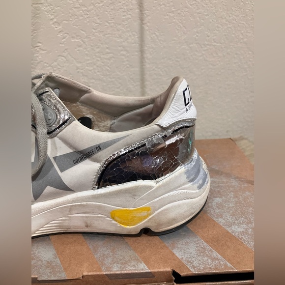 Golden Goose Sole Cole Running Shoe white-silver crack - Picture 4 of 16